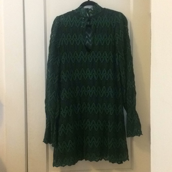 Free People Green Lace Simone Mini Dress - Picture 5 of 7